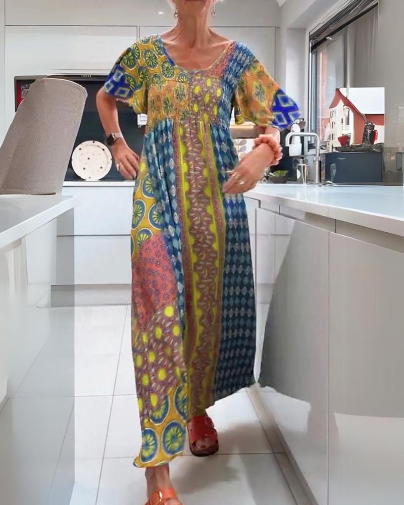 Classic flowy relaxed dress for women | Corinne -6