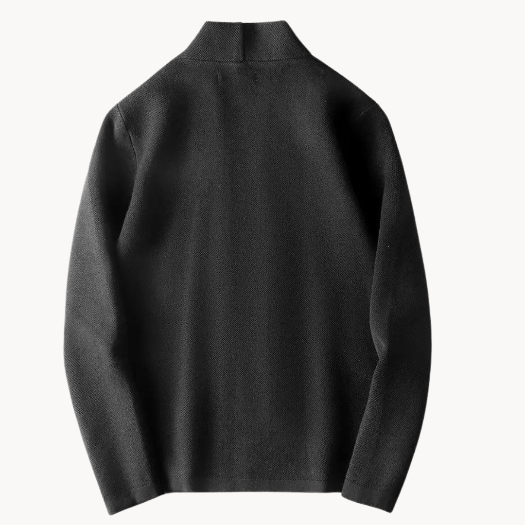 Longline knit ribbed cardigan for men | Belmont -4