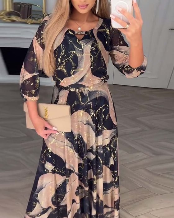 Classic flowy relaxed maxi dress for women | Chavelle -4