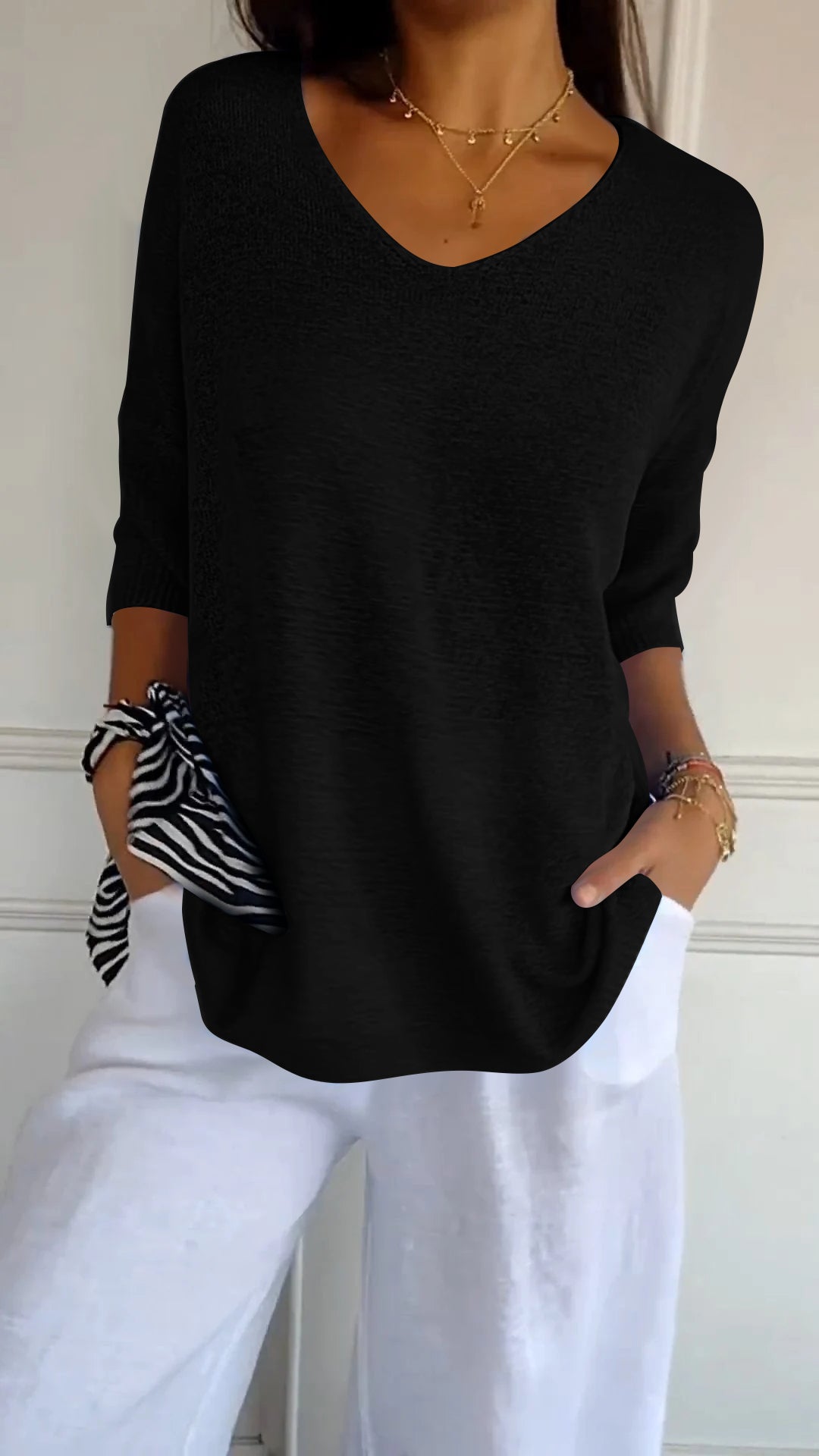 Soft versatile relaxed top for women | Jill -12