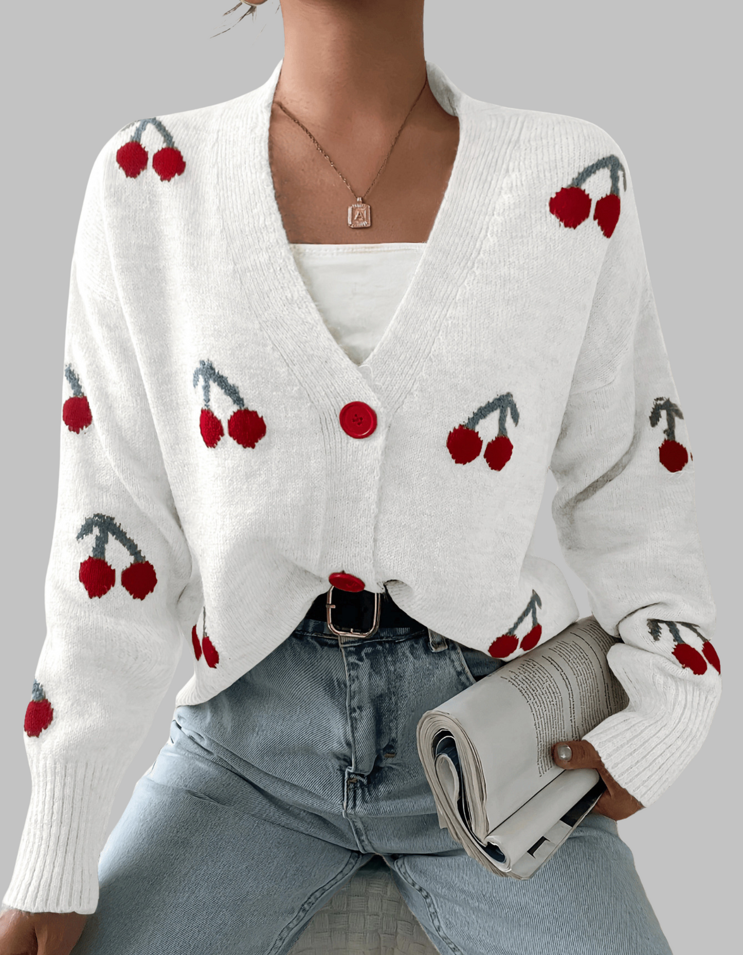 Soft longline ribbed cardigan for women | Rasha -1