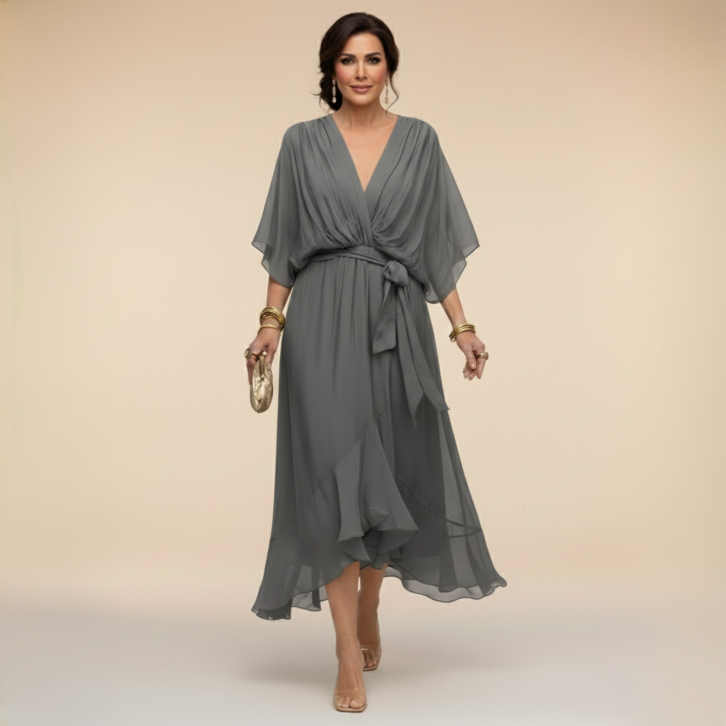Classic flowy everyday dress for women | Arabella -10