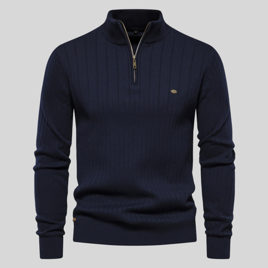 Cosy knit ribbed jumper for men | Zyric -12