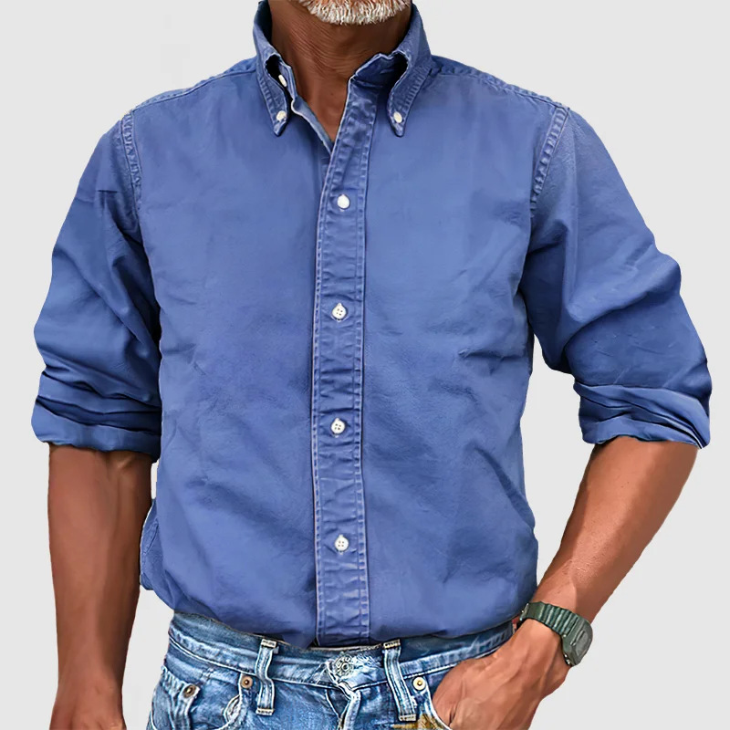 Classic smart relaxed shirt for men | Nelson -9