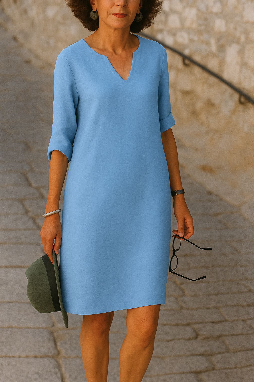 Classic flowy everyday dress for women | Elvy -12
