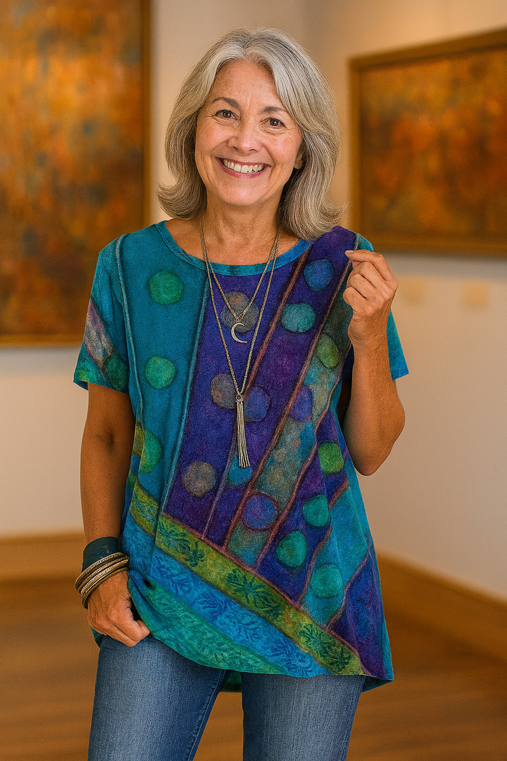 Refined soft relaxed top for women | Calla -4