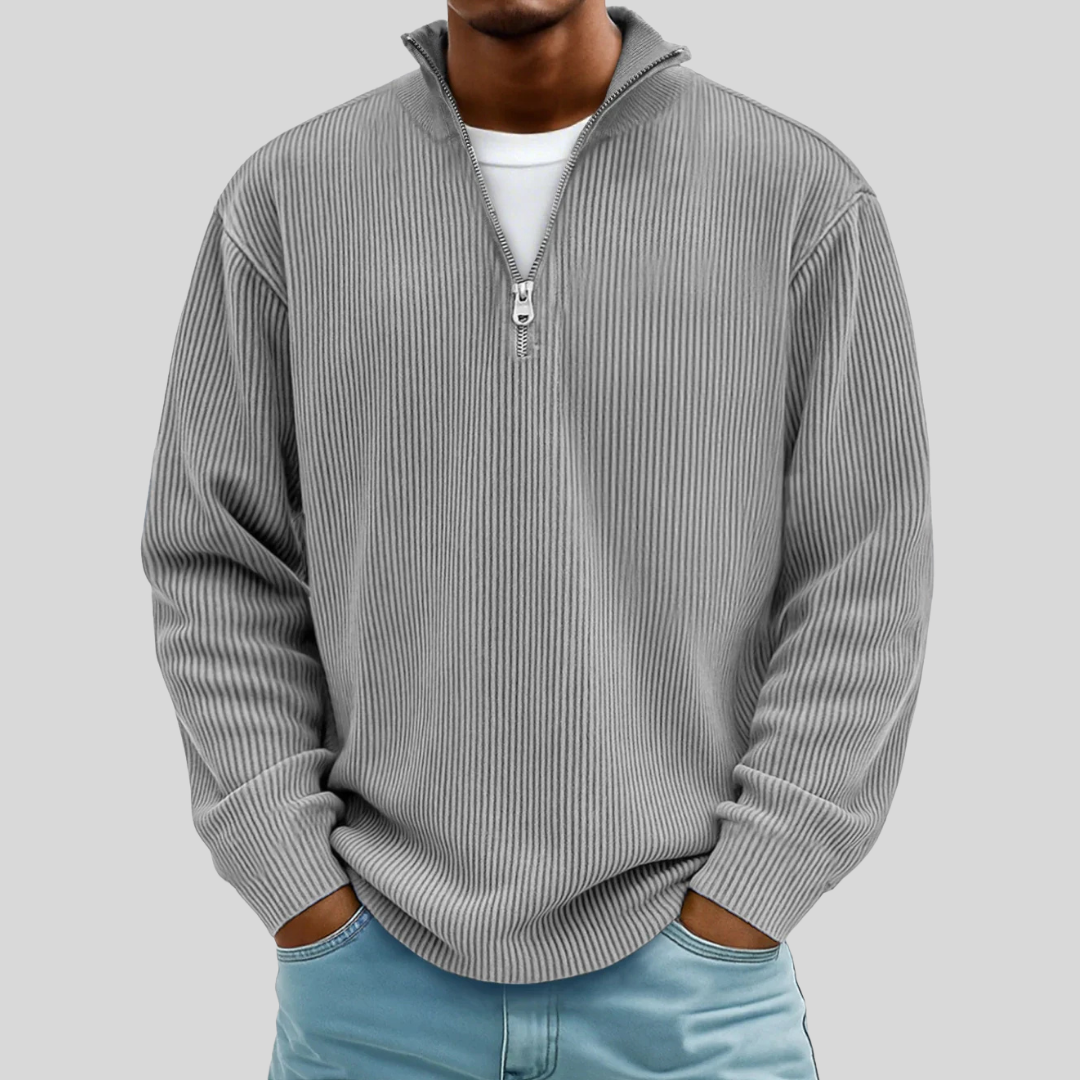 Classic knit ribbed jumper for men | Caelum -10