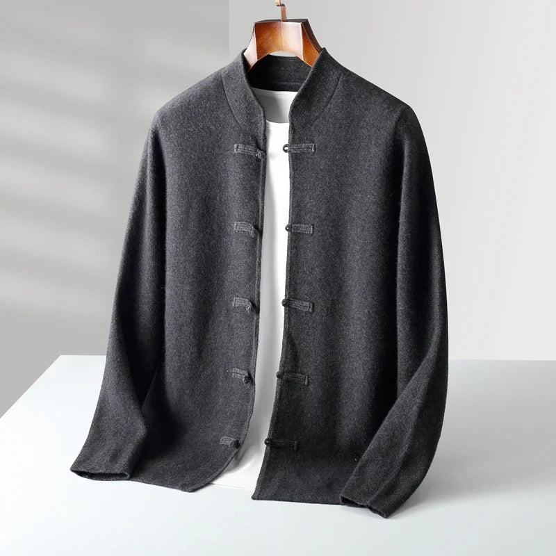 Relaxed longline knit cardigan for men | Rivor -10