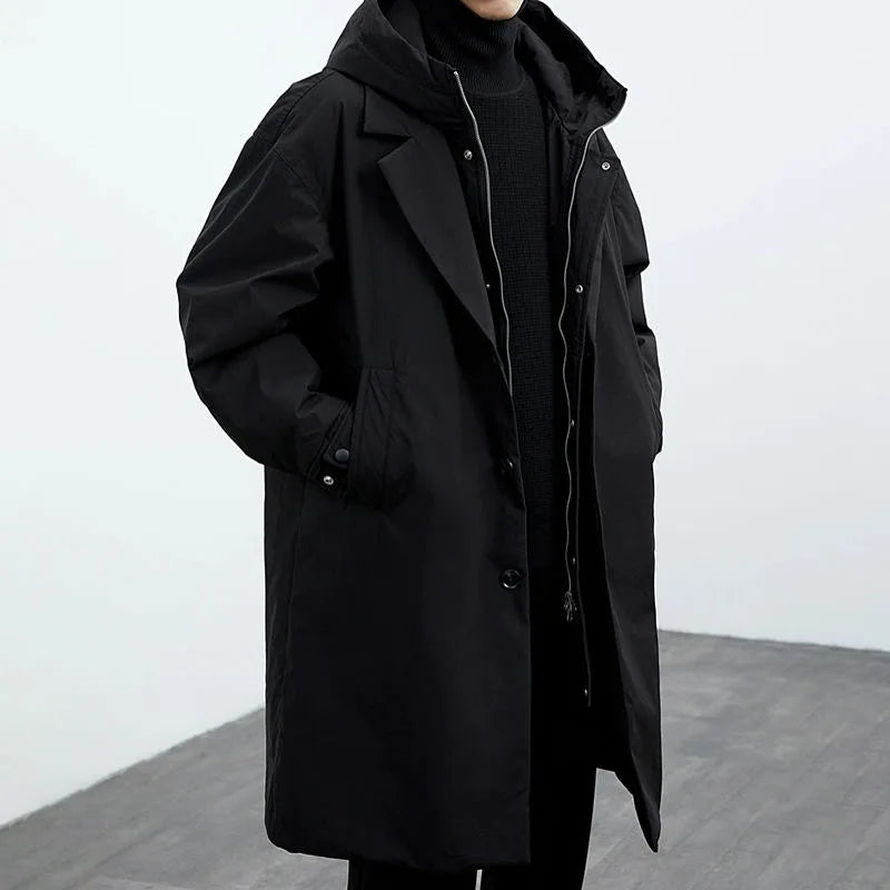 Classic refined longline overcoat for men | Kensington -10