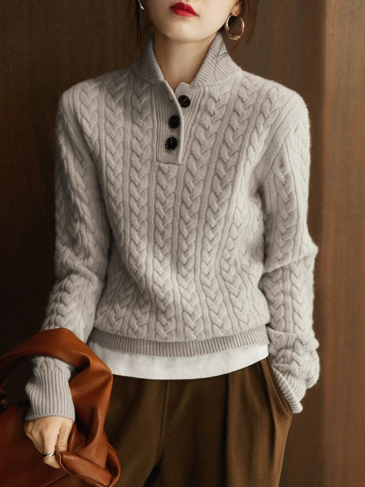 Cosy relaxed ribbed jumper for women | Celeste -8
