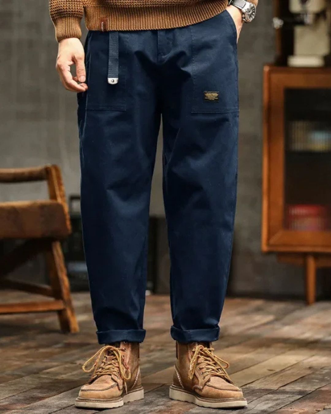 Utility everyday relaxed cargo trousers for men | Hudson -7