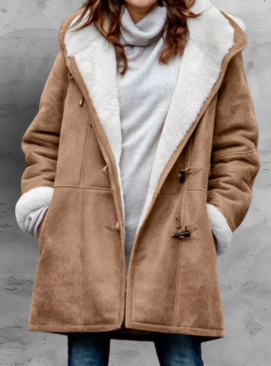 Elegant warm insulated coat for women | Arwelyn -11