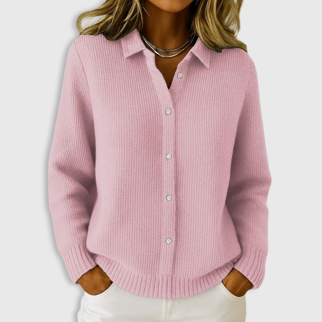 Classic relaxed knit cardigan for women | Elaine -3