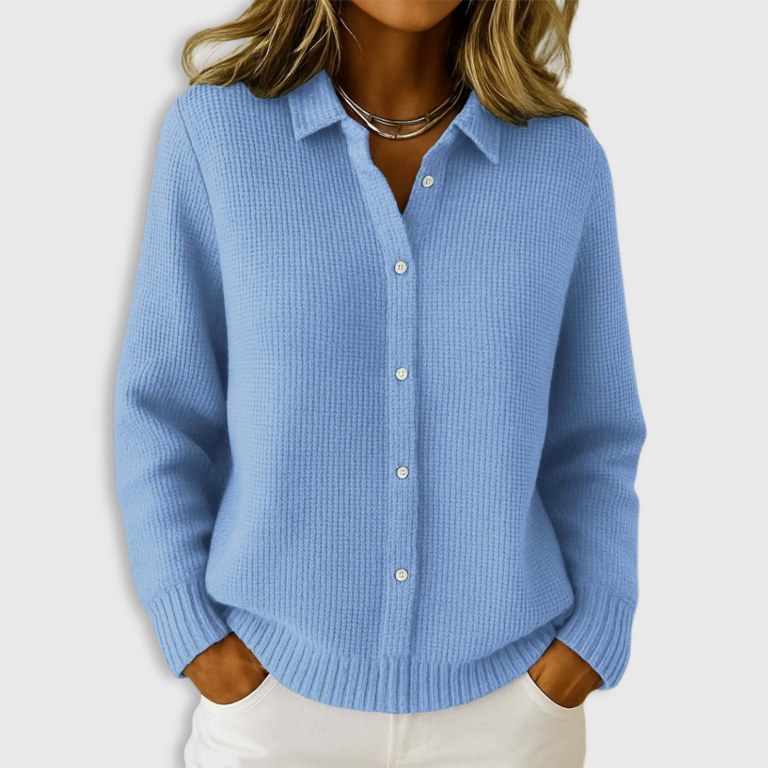 Classic relaxed knit cardigan for women | Elaine -1