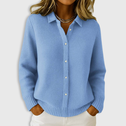Classic relaxed knit cardigan for women | Elaine -1