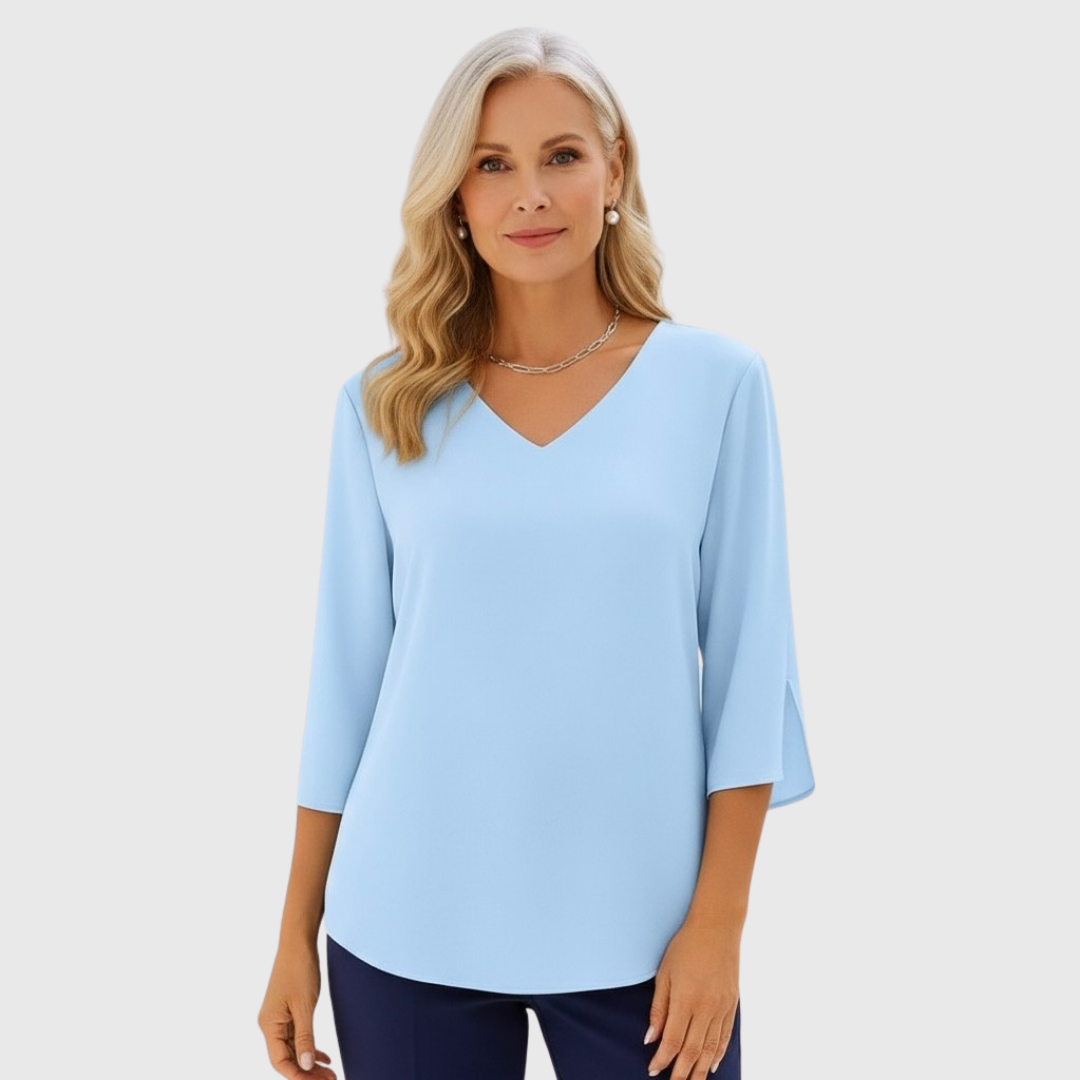 Classic elegant relaxed blouse for women | Karen -1