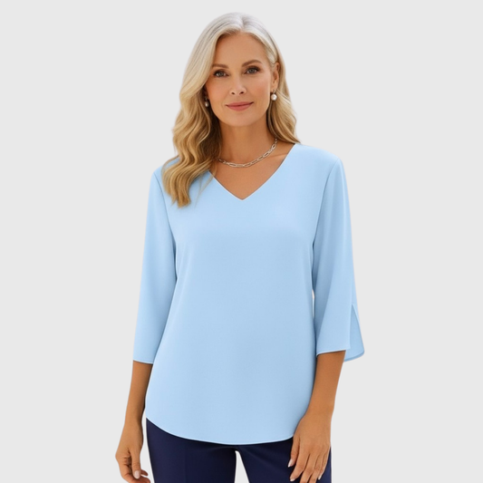 Classic elegant relaxed blouse for women | Karen -1