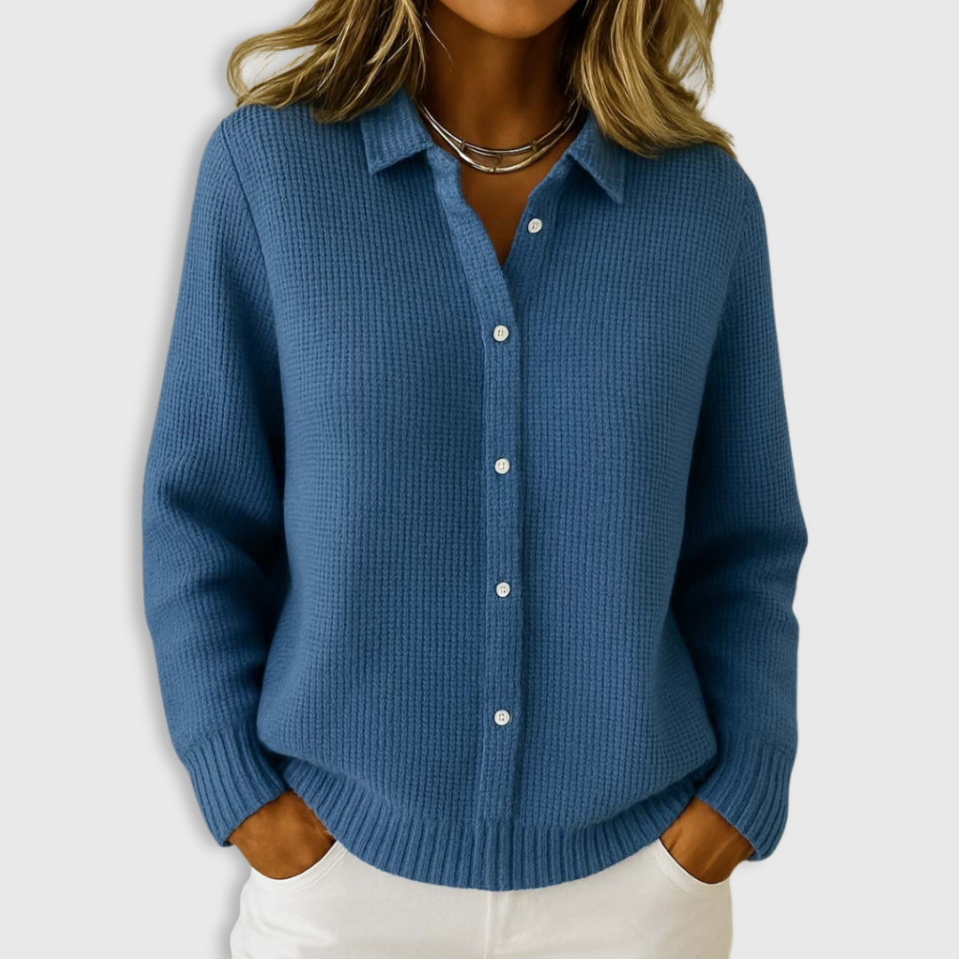 Classic relaxed knit cardigan for women | Elaine -2