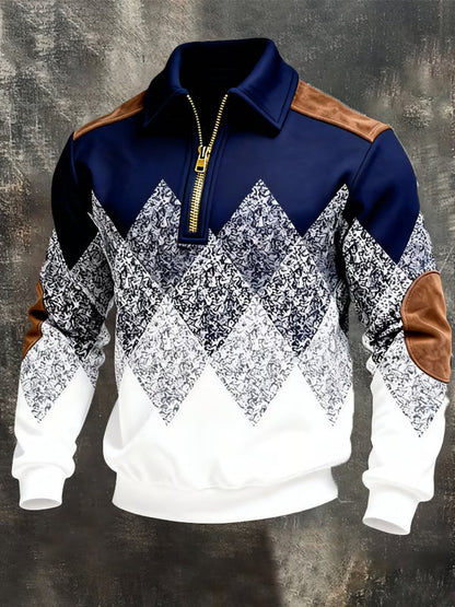Relaxed knit ribbed jumper for men | Zanik -3