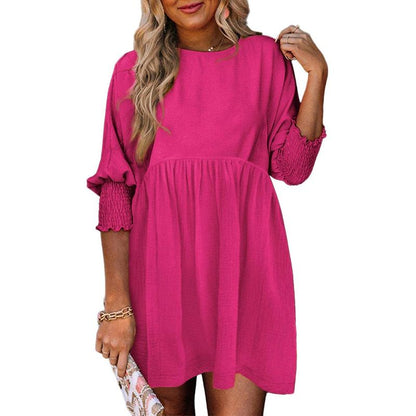 Classic elegant relaxed mini dress for women | MIRASOL -12