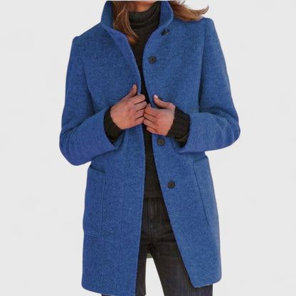 Classic tailored insulated coat for women | Loraviennea -1