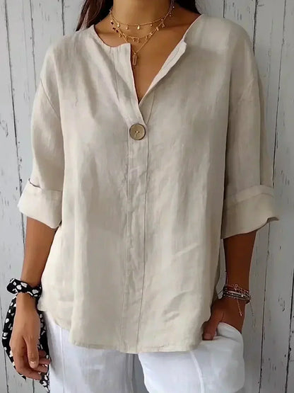 Classic feminine relaxed blouse for women | NAYLA -1