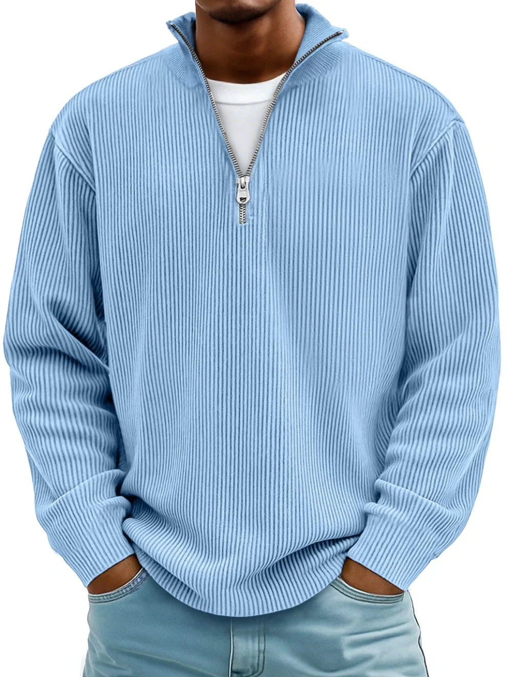 Soft knit ribbed jumper for men | Calix -2