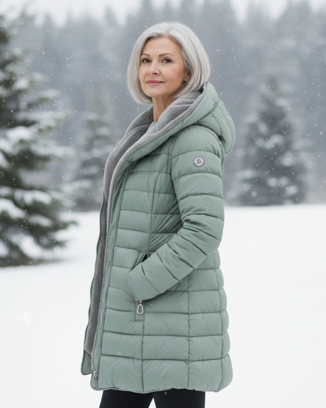 Warm lightweight insulated puffer jacket for women | Olivia -11