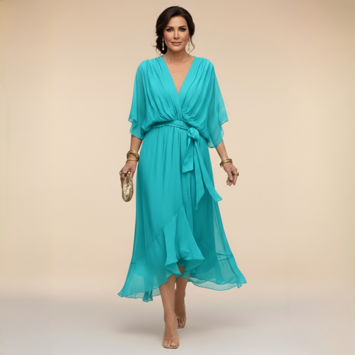 Classic flowy everyday dress for women | Arabella -5