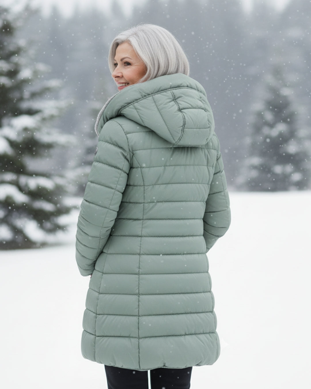 Warm lightweight insulated puffer jacket for women | Olivia -14