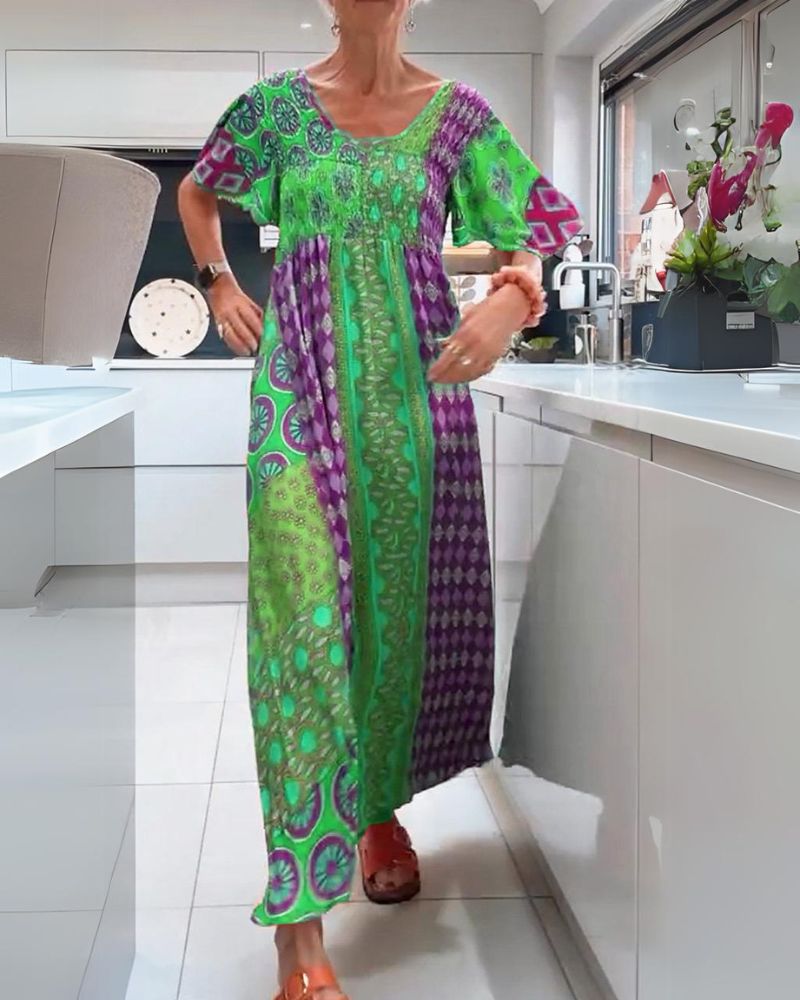 Classic flowy relaxed dress for women | Corinne -5