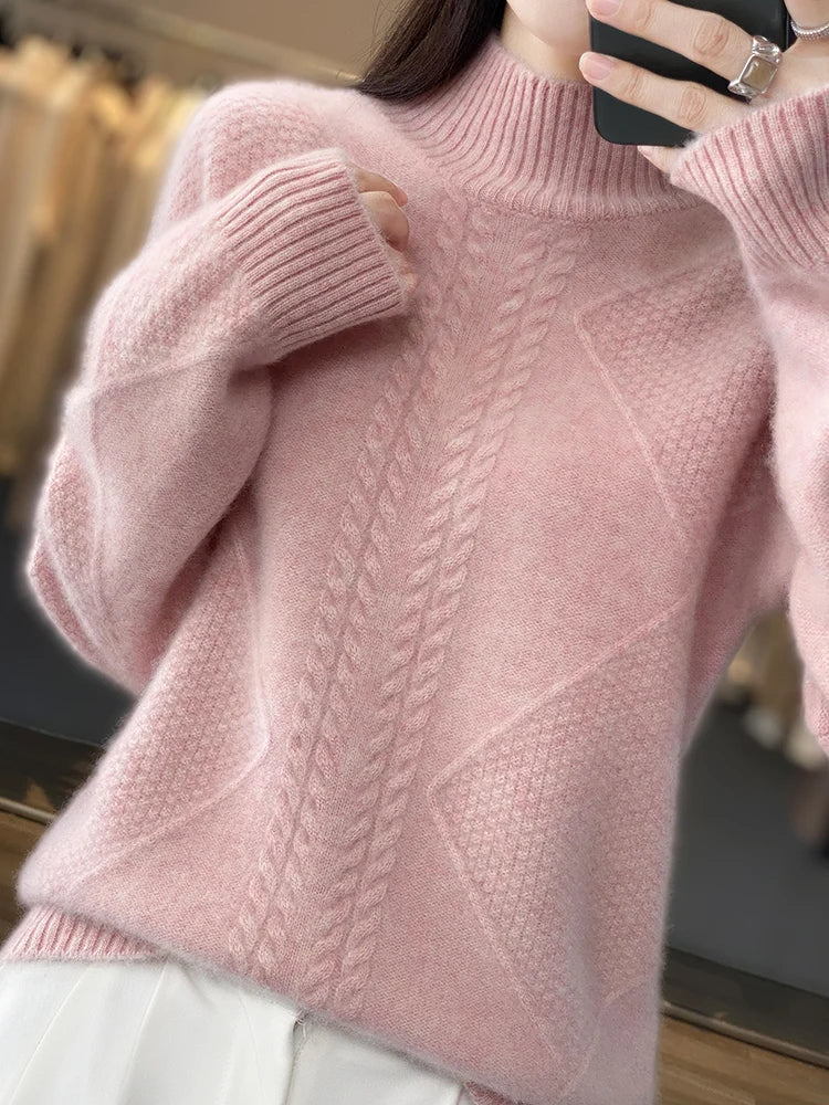 Classic knit ribbed jumper for women | Aria -2