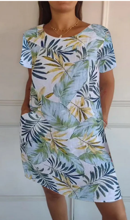 Flowy everyday relaxed dress for women | Soraya -11