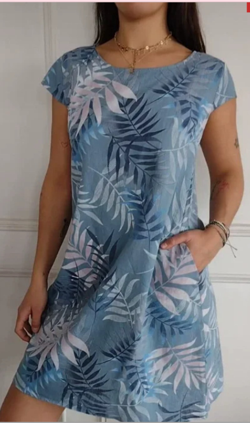 Flowy everyday relaxed dress for women | Soraya -12