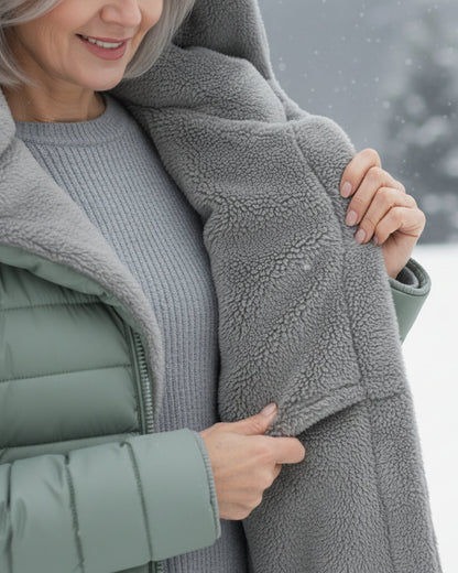 Warm lightweight insulated puffer jacket for women | Olivia -13