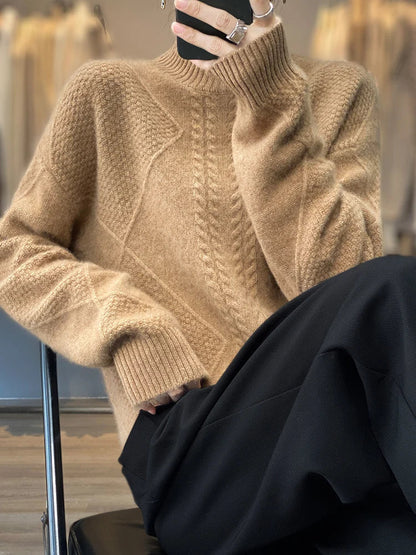 Classic knit ribbed jumper for women | Aria -8