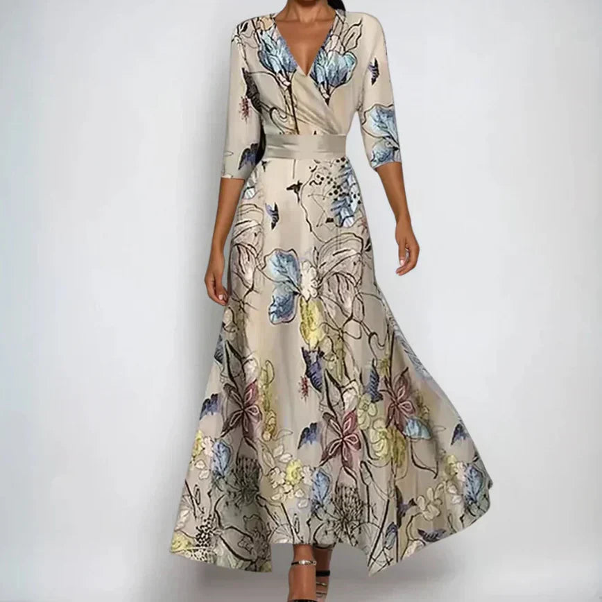 Classic elegant flowy dress for women | Emily -3