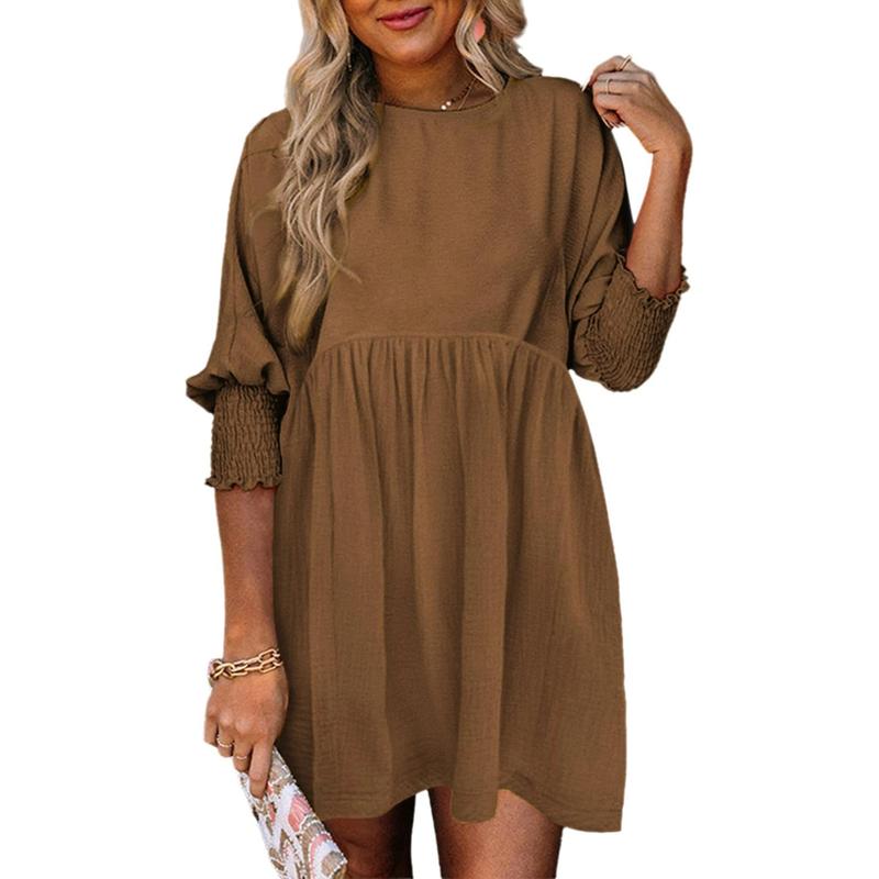 Classic elegant relaxed mini dress for women | MIRASOL -6