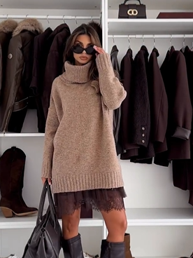 Elegant everyday relaxed mini dress for women -2