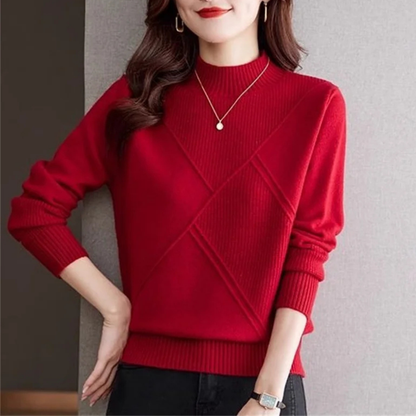 Cosy knit ribbed jumper for women | Everett -5