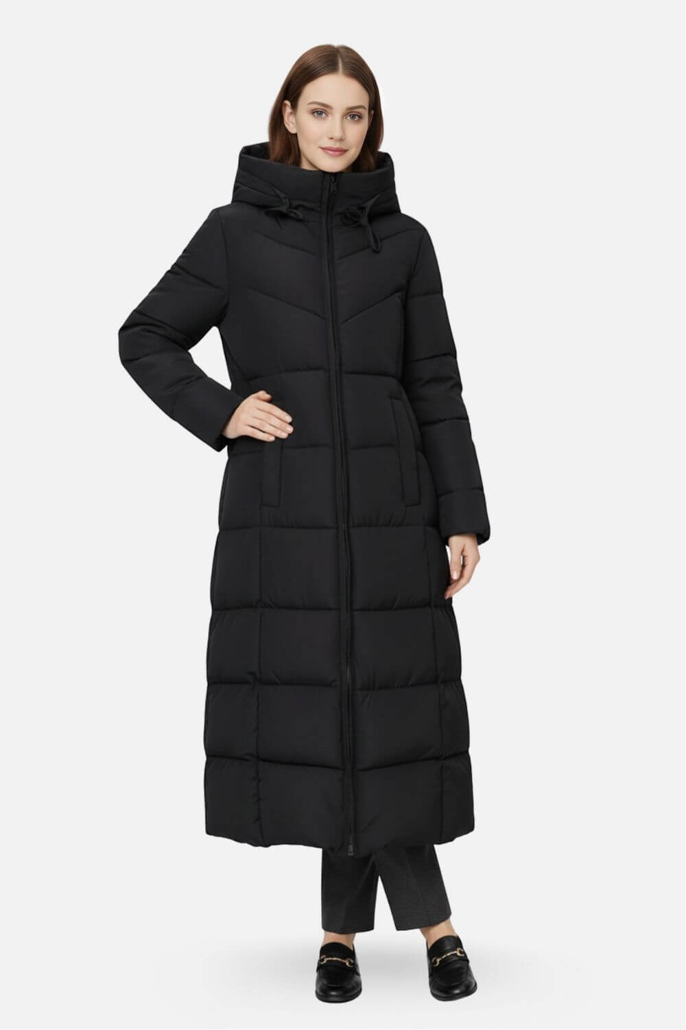 Warm everyday insulated puffer jacket for women | Caurelle -3