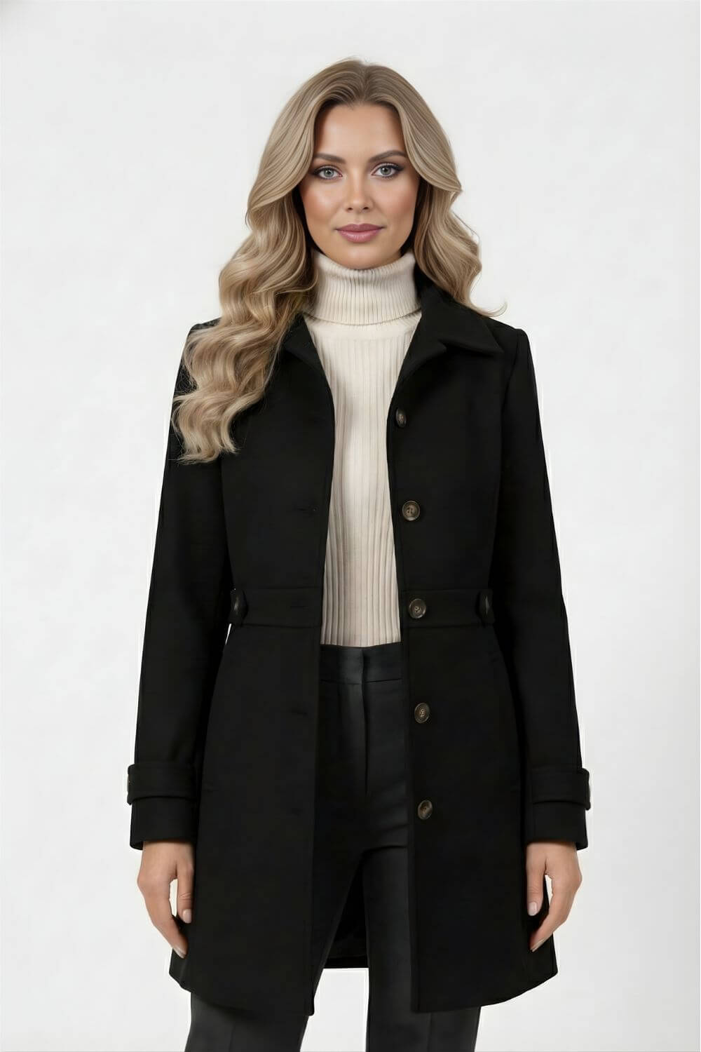 Classic elegant insulated coat for women | Caurelle -1