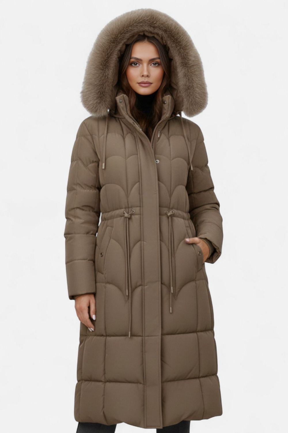 Warm lightweight quilted puffer jacket for women | Caurelle -4
