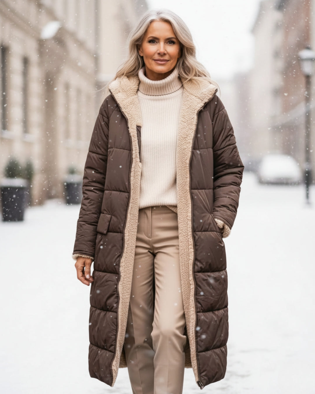 Elegant tailored insulated coat for women | Eleanor -2