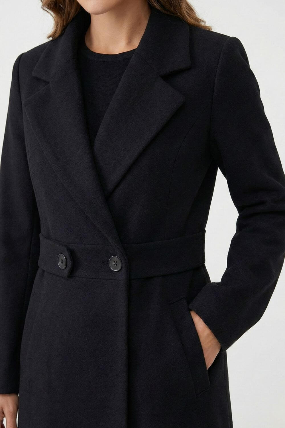 Elegant warm tailored coat for women | Caurelle -2