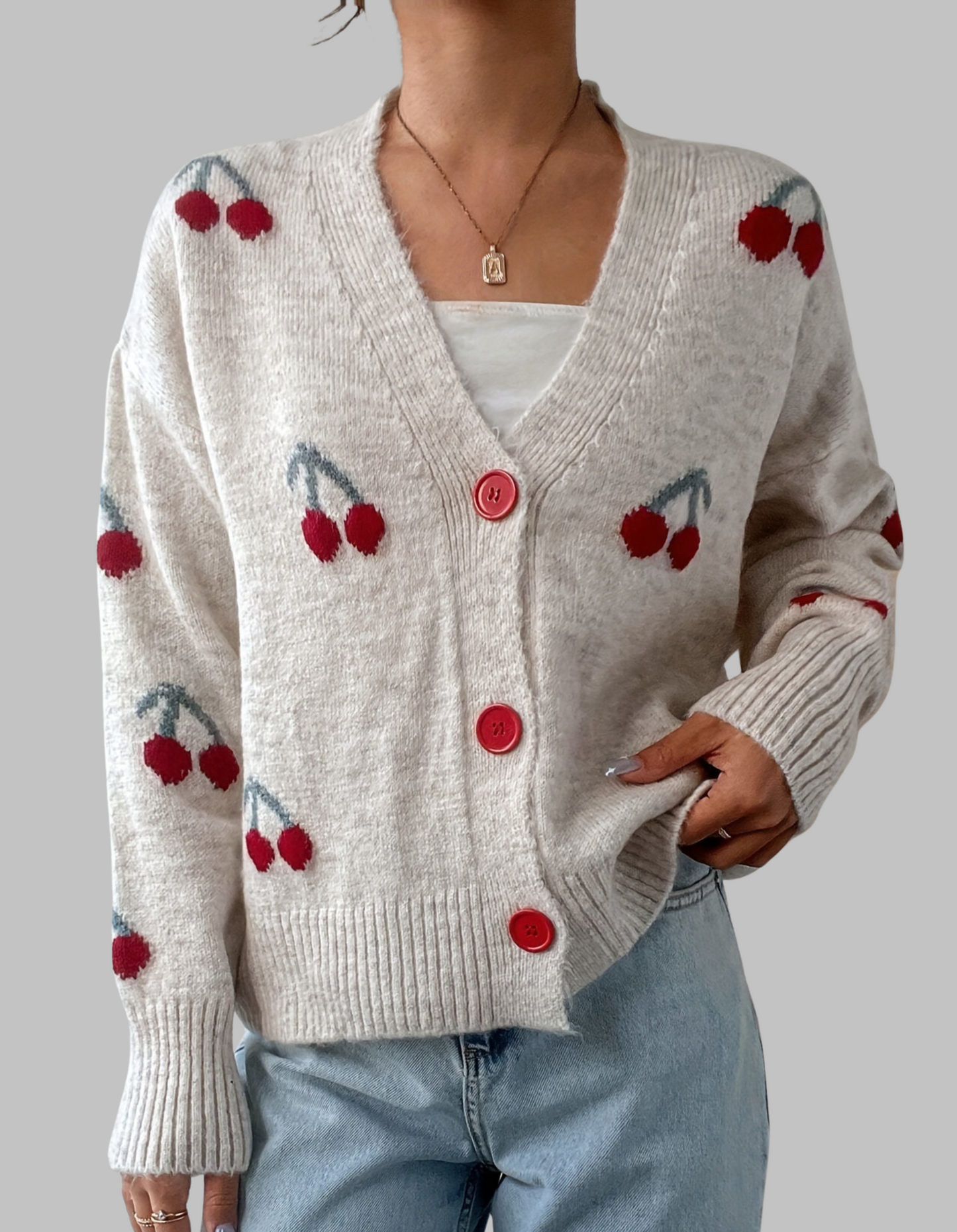 Soft longline ribbed cardigan for women | Rasha -2