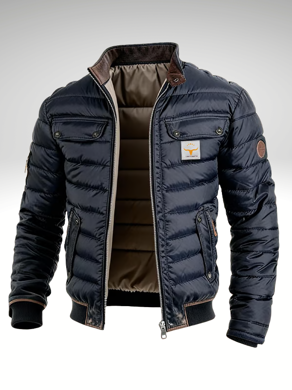 Warm everyday quilted puffer jacket for men | Remy -2