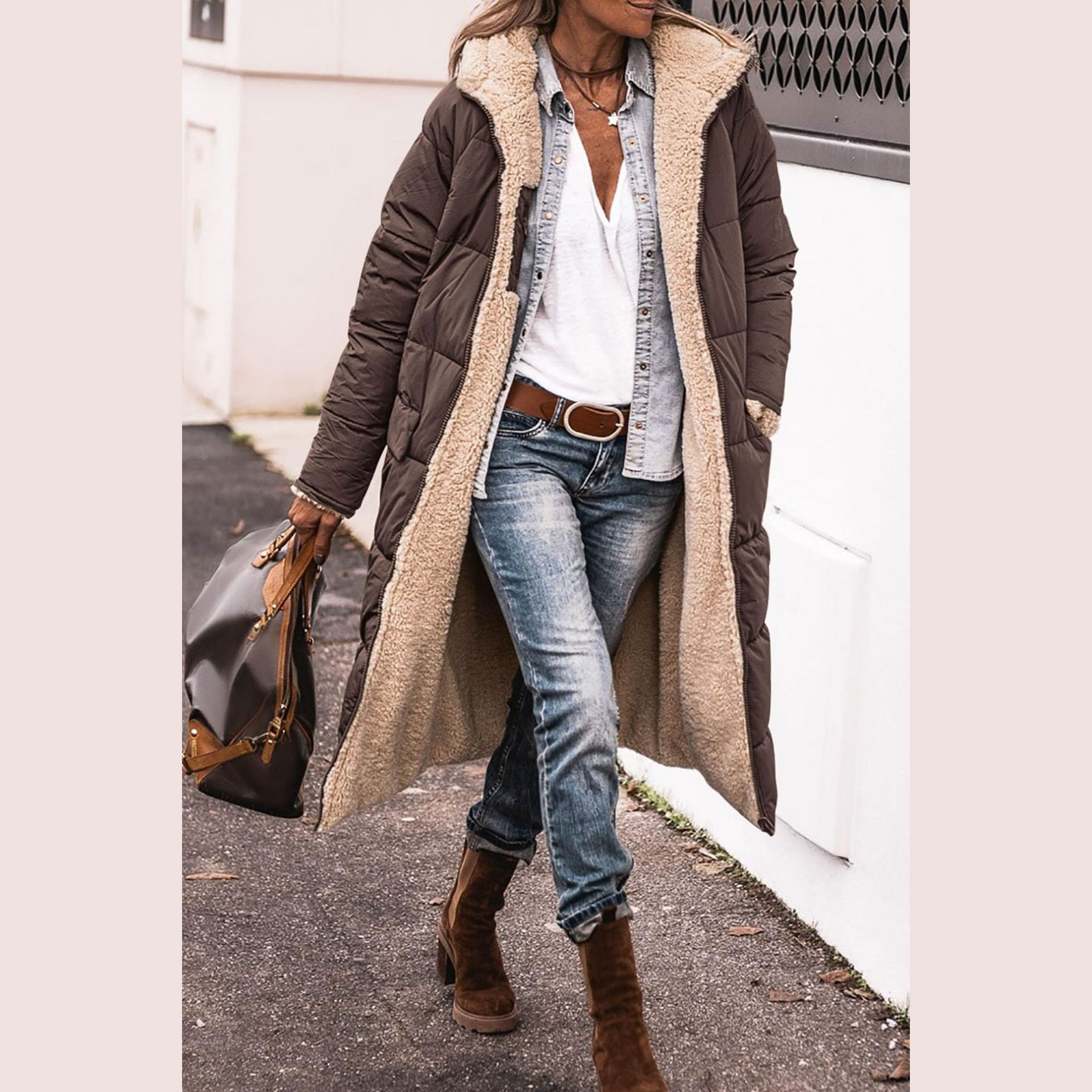 Classic elegant insulated coat for women | Amelia -1