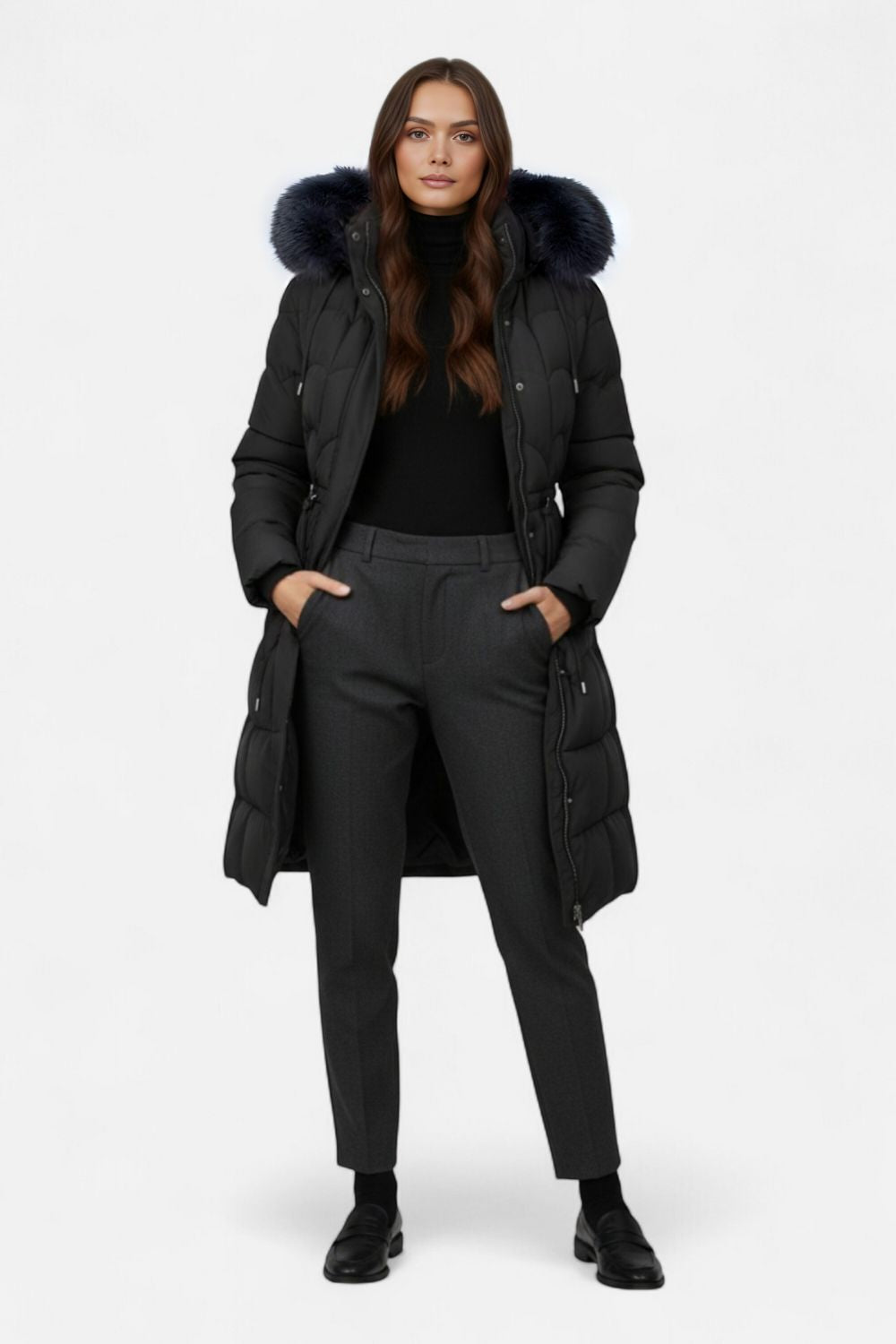 Warm lightweight quilted puffer jacket for women | Caurelle -3