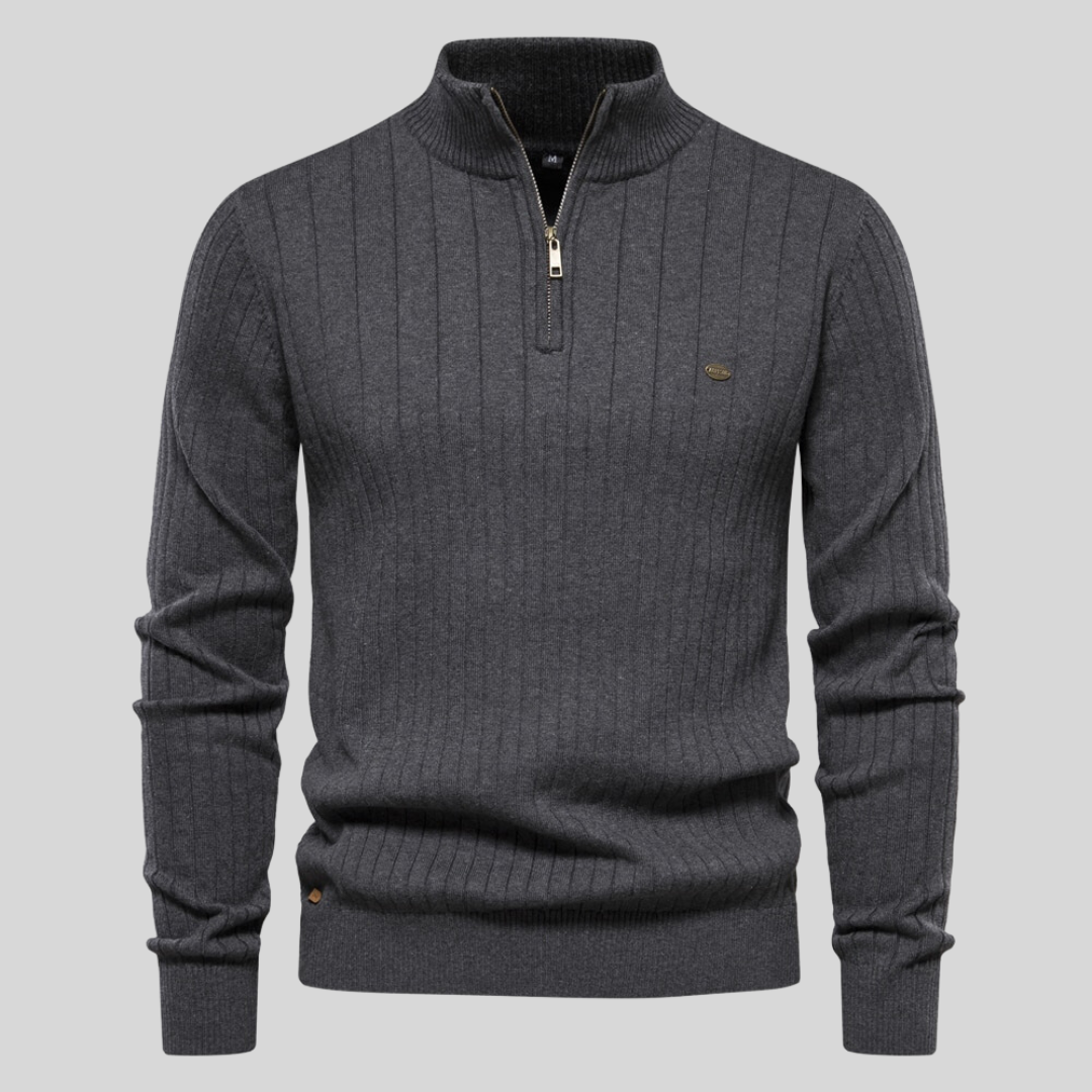 Cosy knit ribbed jumper for men | Zyric -10